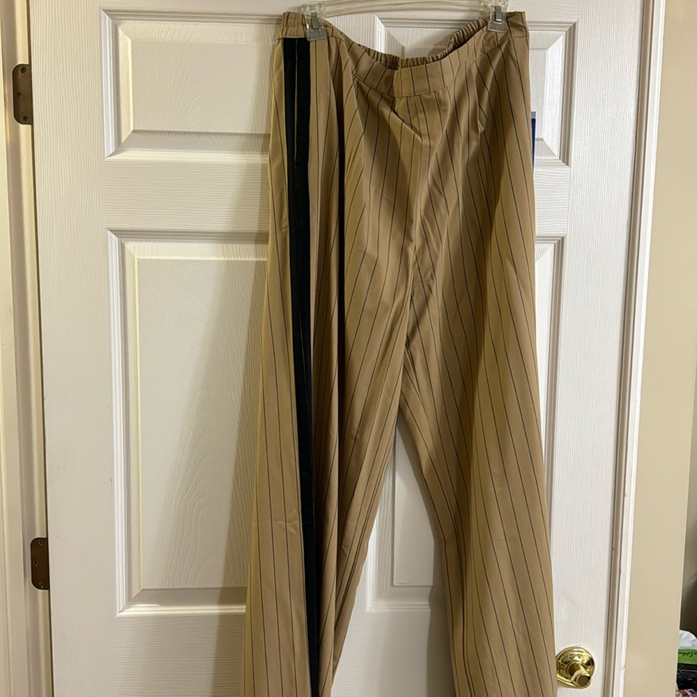 Target La Ligne stripped pull on pants.